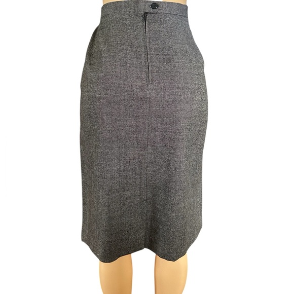 Vintage  Gray Women's Wool Skirt - Picture 3 of 12